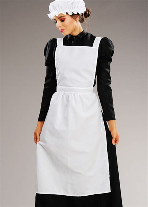 maid apron white